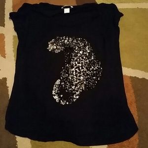 Crew cut black  shirt